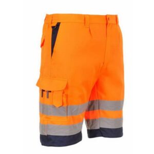 Hot Sale Hi Vis Safety Work Pants Reflective Construction Outdoor Traffic Railway Waterproof Shorts