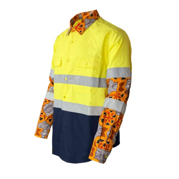 AS/NZS 1906 Faison Workwear Customize Pattern UPF Protect Reflective Cotton High Visibility Shirts - Image 4