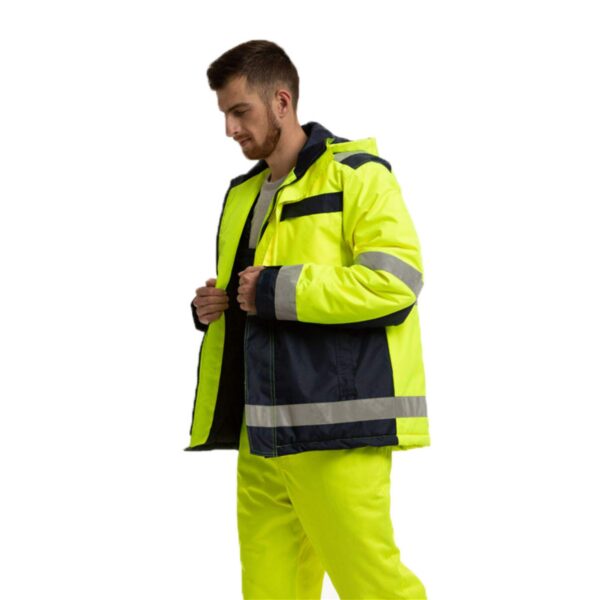 Industrial Hi Vis Reflective Windproof Waterproof  Pullover Railway Road Traffic Mining Safety Work Jacket - Image 5