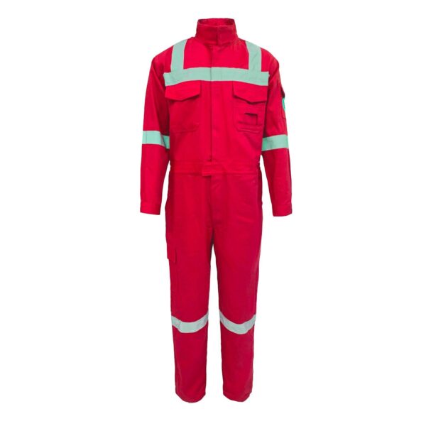 Factory Supply FR Overalls Hi Vis Reflective Antistatic Construction Oil And Gas Petroleum Safety Cotton Fire Resistant Coveralls - Image 6