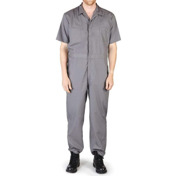 Factory Custom Polyester/Cotton Working Clothes Anti-pilling Tear-resistant Short Sleeves Summer Work Coverall For Men - Image 4