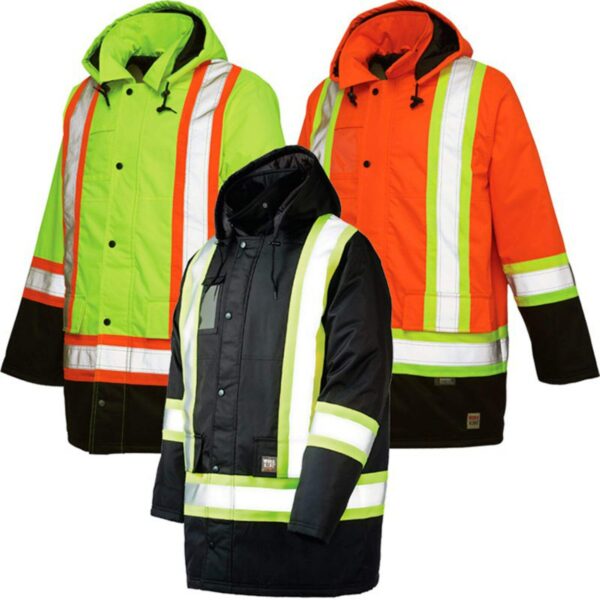 Whole Sale Durable Waterproof Antistatic Warm Thermal  Workwear Reflective Hi Vis Traffic Jacket - Image 7