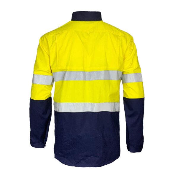 Customize Australian 2 Tones Cotton Drill  Reflective Shirt Safety Long Sleeve Construction Safety Mining Industry UPF50+ Hi Vis Work Shirt - Image 2