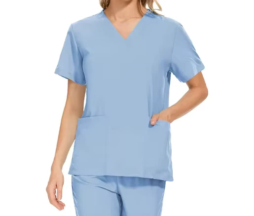 0422 OEM Custom Unisex Nurse Uniforms & Medical Scrubs High Quality Fleece Fabric CNAS Certified Hospital Use