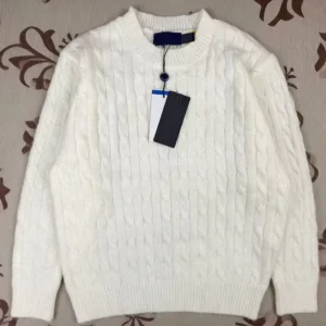 1.1 Sweater Logo Embroidery Sweater Autumn and Winter Fried Dough Twists V neck Knitwear LOGO