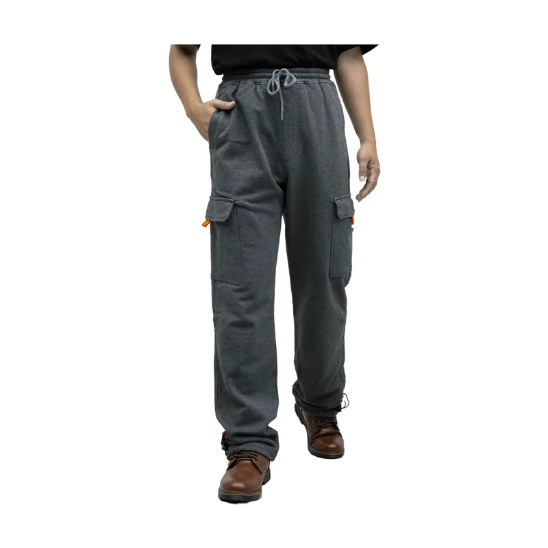 10.5OZ FR Cargo Sweatpants (FRC5021Gray) Waterproof & Oil Repellent Arc Flash Safety HRC2