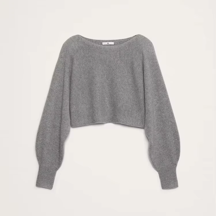 100% Cashmere Women's Crew Neck Solid color Autumn Office Wear Cashmere Sweater Manufacturer