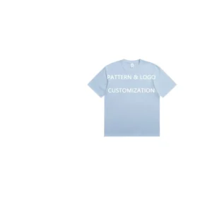100% Cotton 220g Heavyweight Knitted Casual Blank T Shirt Solid Color Regular Fit Crewneck Short Sleeve Comfortable Quick