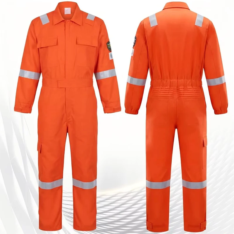 100% Cotton Anti Static Durable Stain Resistant Work Coverall for Refinery Seamen & Natural Gas Workers Customizable