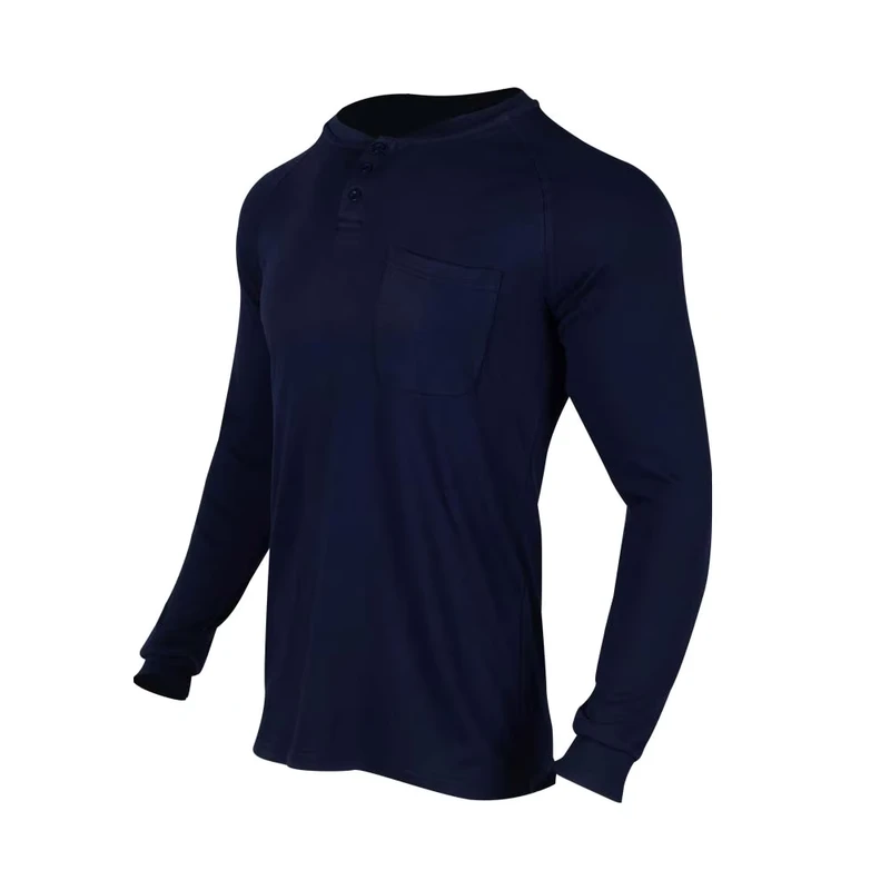 100% Cotton CAT 2 Flame Retardant Twill Long Sleeve Work Shirt for Welding Safety 240 GSM for Safety Workwear