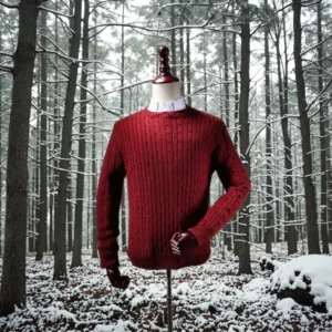 100% Cotton Cable Knit Sweater Jumper for Men