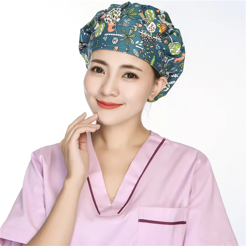 100% Cotton Embroidered Nurse Hat with Tie