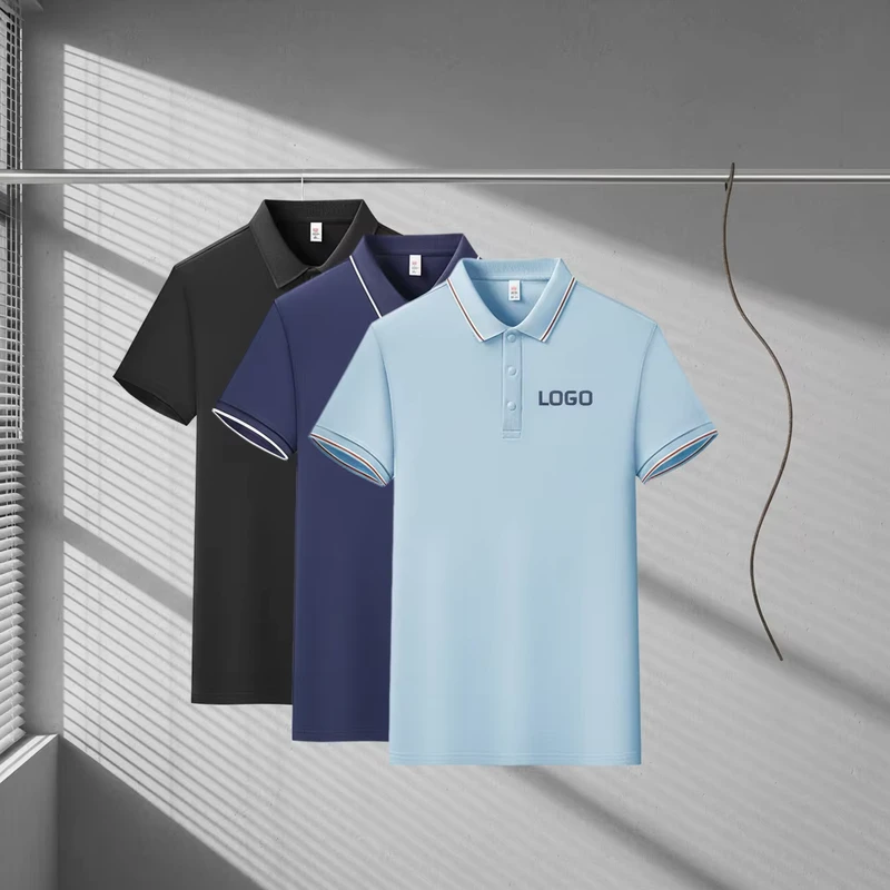 100% Cotton Embroidered Polo Shirt Uniform for Adults and Kids Golf and Work Wear