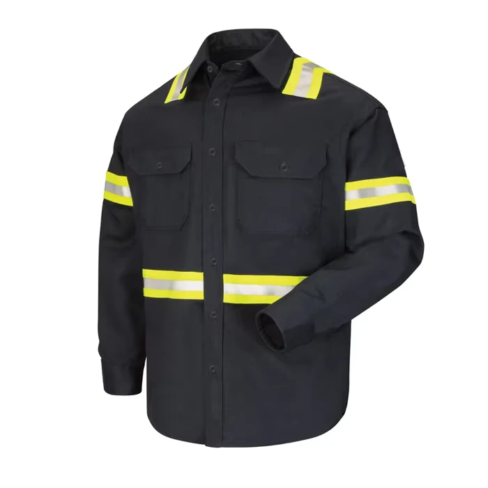 100-Cotton-Hi-Vis-Workwear-Fire-Safety-Arc-Flash-Electrical-Protective-Uniform-Waterproof