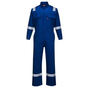 100% Cotton Men’s Hi Vis Flame Resistant Coveralls 190GSM Durable Reflective Safety Workwear