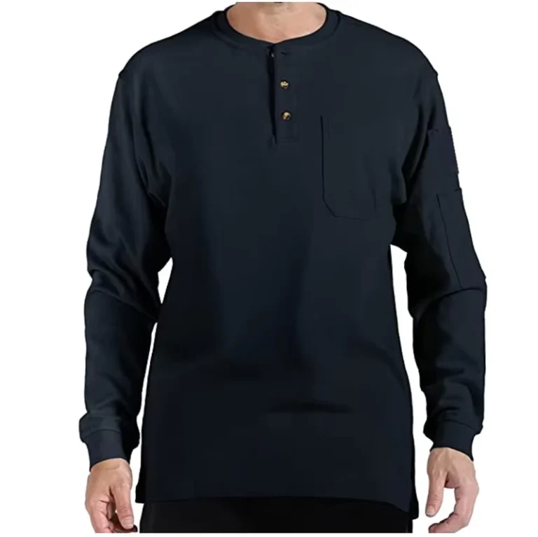 100-Cotton-NFPA2112-Flame-Retardant-Henley-Shirt-Long-Sleeve-FR-Knitting-Shirt