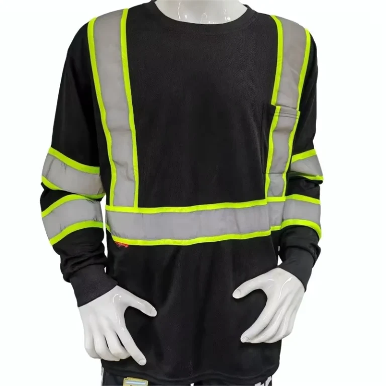 100-Cotton-Polyester-Hi-Vis-Orange-Reflective-Safety-Shirt-With-Knitted-Reflective-Tape