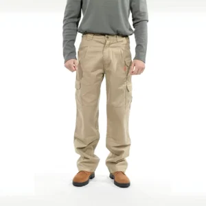 100% Cotton Safety Flame Retardant Bottom FRC Multi Pockets Trousers Fire Resistant CAT2 FR Cargo Pants FR Knit FRC1801 NFPA2112