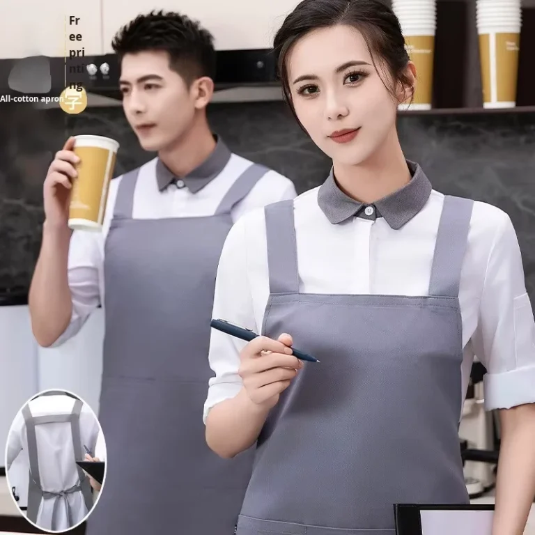 100-Cotton-Unisex-Apron-for-Catering-Kitchens-Milk-Tea-and-Coffee-Shops-Restaurants-and-Bars