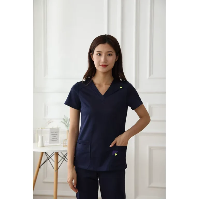 100-Cotton-Women-Purple-Navy-Medical-Scrub-Suit-Hospital-Medical-Scrubs-Custom-Doctor-Uniforms-Clinic-Dentist-Uniform-With-Logo