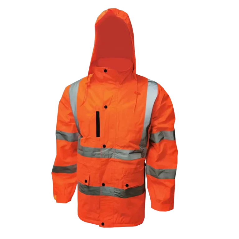 100-Oxford-Mens-Parka-Reflective-Waterproof-Mechanic-Jumpsuit-Orange-Fluo