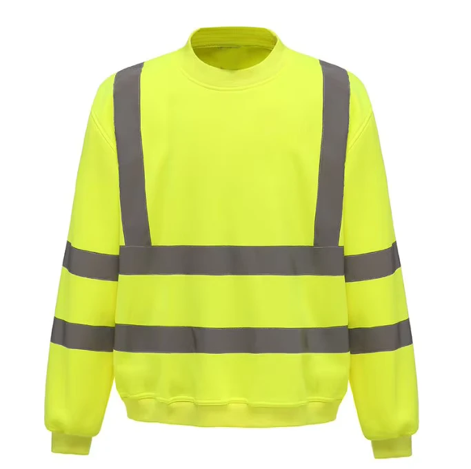 100-Polyester-Breathable-Anti-UV-Unisex-WorkWear-High-Visibility-Hoody-Safety-Jacket-Round-Neck-Security-Reflective-Jacket
