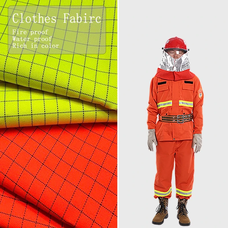 100% Polyester Flame-Retardant Anti-Static Conductive Grid Fabric for Firefighting Uniforms