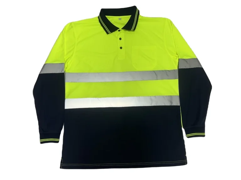 100-Polyester-Hi-Vis-Long-Sleeved-Reflective-Polo-Shirt-Contrast-Color-Custom-Logo-Quick-Dry-Hi-Vis-Polo-Tshirt