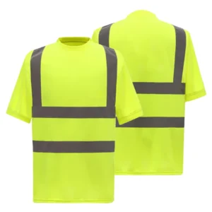 100% Polyester Hi Vis Polo T shirts Reflective Safety Security Work Construction Shirts