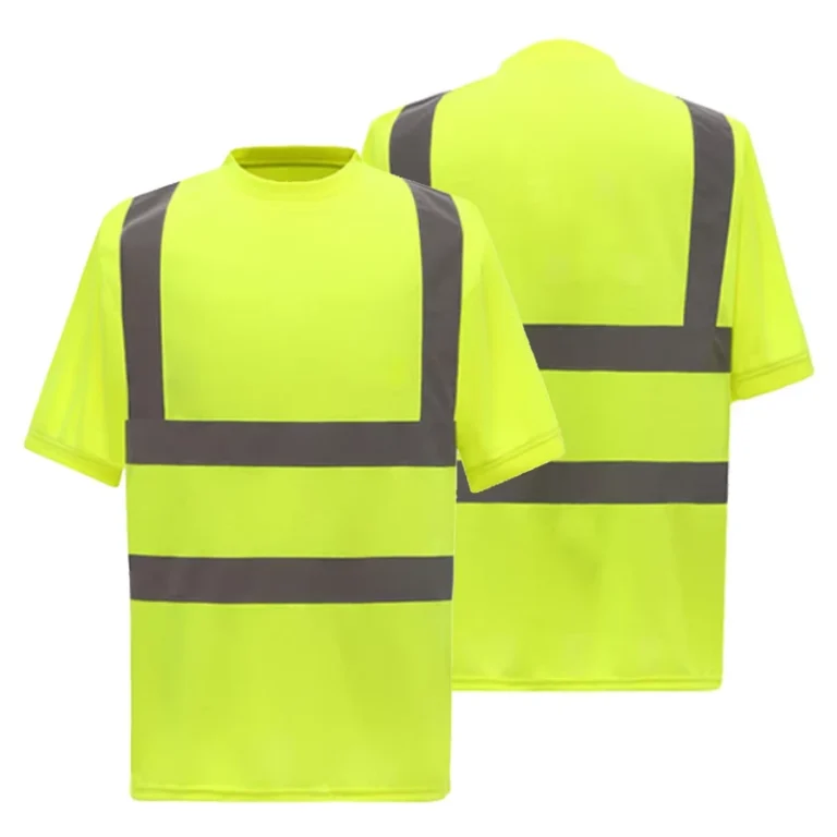 100-Polyester-Hi-Vis-Polo-T-shirts-Reflective-Safety-Security-Work-Construction-Shirts