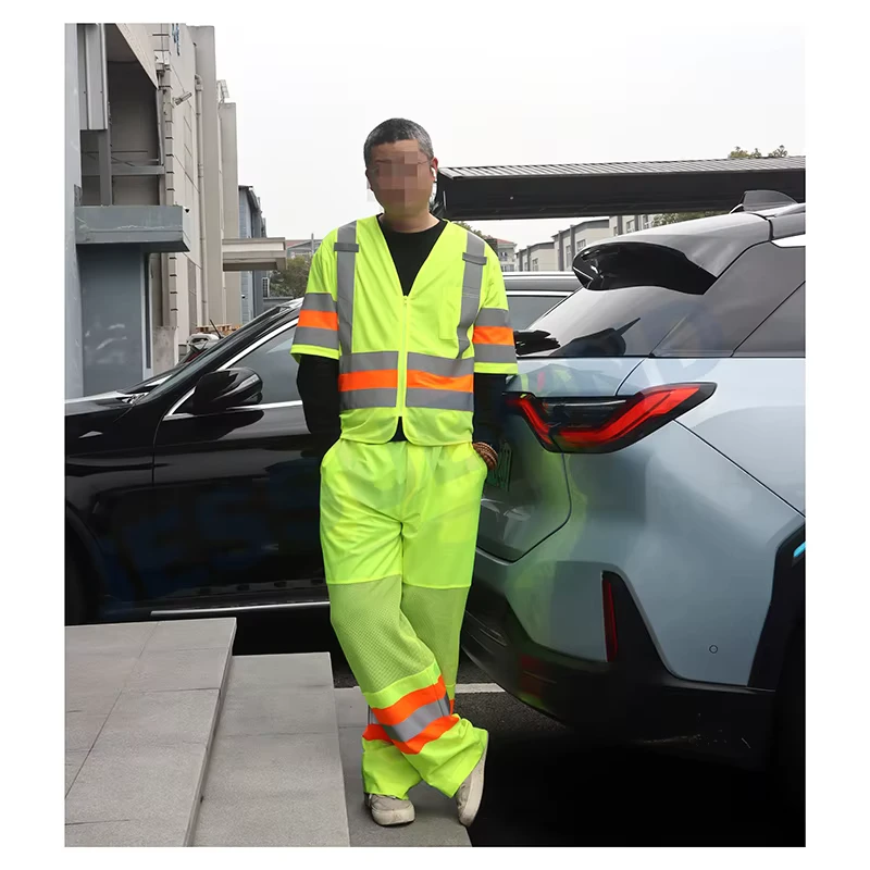 100% Polyester Men Work Pants Construction Workwear Trousers Safety Pants