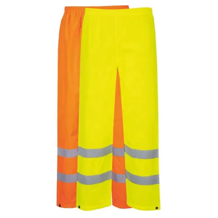 100% Polyester Orange High Visibility Waterproof Hi Vis Work Pants