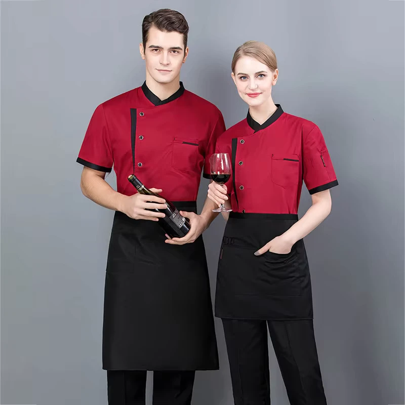 100% Polyester Restaurant Kitchen Cook Jacket and Catering Uniform Shirt