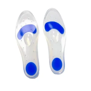 100% Silicone Gel Men’s Soft Comfort Insoles Foot Heel Pad Pain Relief Heel Protector Cushion Plantar Fasciitis Shock Absorption