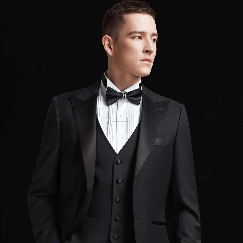100% Virgin Wool Plus Size Men's Wedding Business Suit Fused Half Full Canvas Italian British Style Garment Dyed