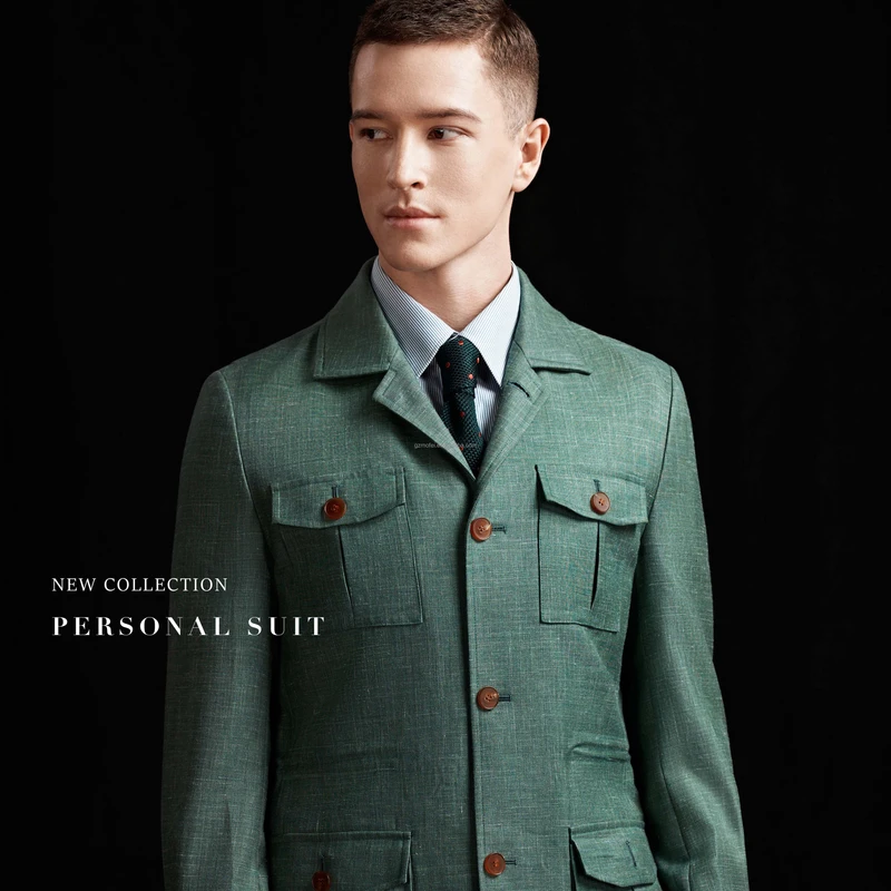 100% Virgin Wool Plus Size Men's Wedding and Business Suit Fused Half Full Canvas Garment Dyed British Italian Style