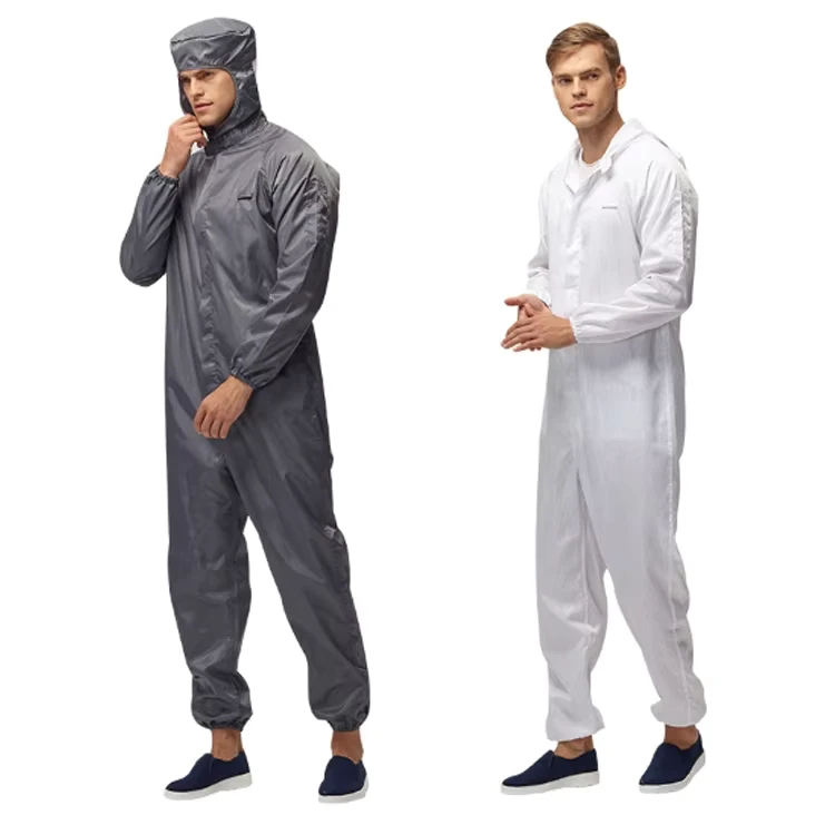 100D-Stripe-Autoclavable-Grey-Antistatic-Jumpsuit-Clean-Room-Overalls-Coveralls-ESD-Dustproof-Polyester-Working-Safety-Clothing
