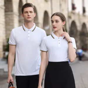 1102 Polyester Polo Shirt Custom Logo Workwear Wear-Resistant Stand Collar