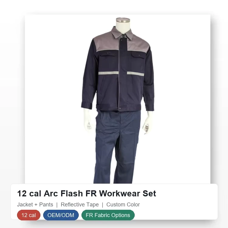 12-cal-Customizable-Arc-Flash-FR-Workwear-Suit-Flame-Retardant-Jacket-and-Pants-Set-with-Reflective-Tape