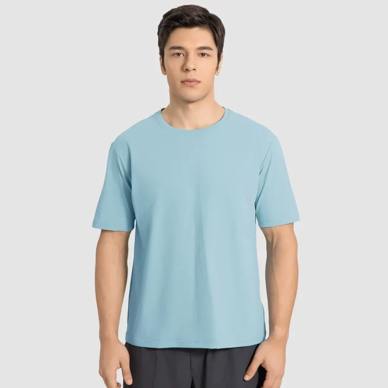 120GSM-Polyester-Mens-Summer-Workout-Blank-Running-T-Shirt-Lightweight-Casual-Solid-Color-Short-Sleeve-T-Shirt