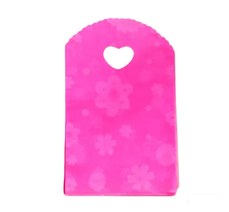 13-x-21-cm-Pink-Floral-Reusable-Shopping-Bag-with-Flower-Patterns-and-Heart-Shaped-Handle