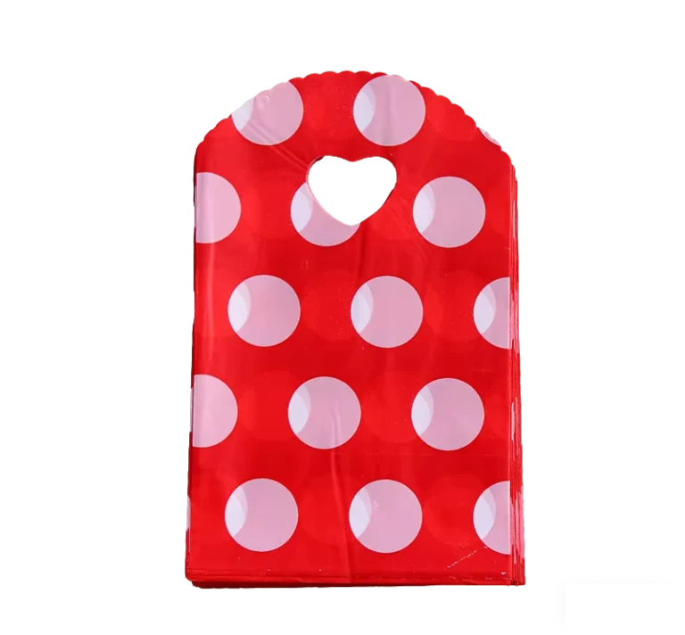 13-x-21-cm-Red-Polka-Dot-Reusable-Shopping-Bag-with-Large-White-Dots-and-Heart-Shaped-Handle