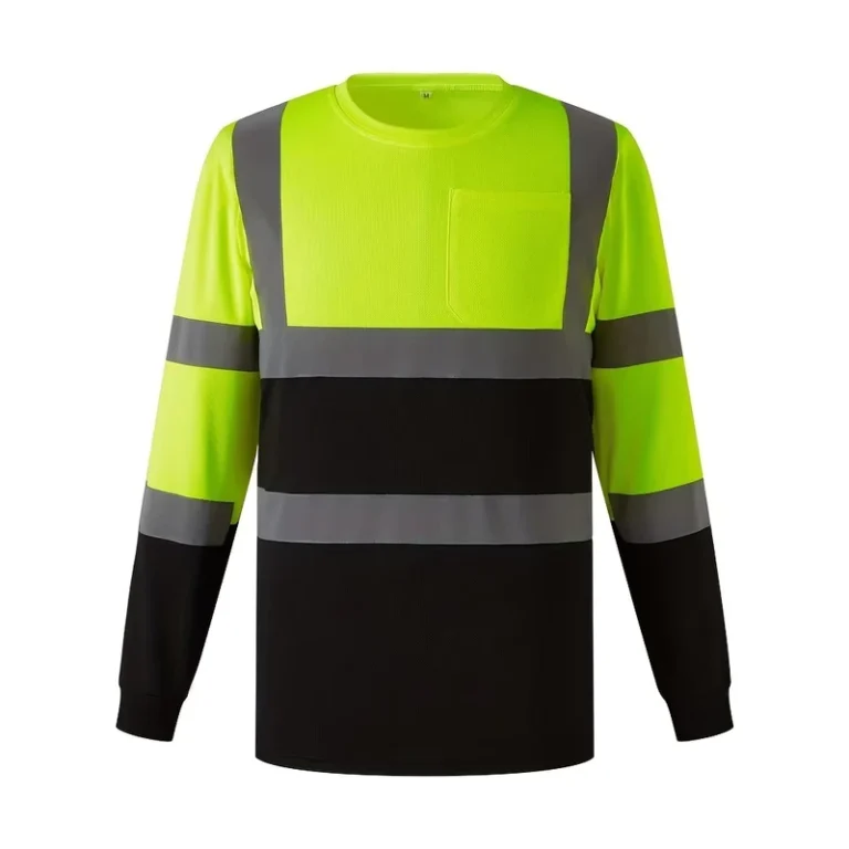 130-Gsm-High-Visibility-Logo-Custom-Reflective-Safety-Uniform-Work-Long-Sleeve-T-shirt