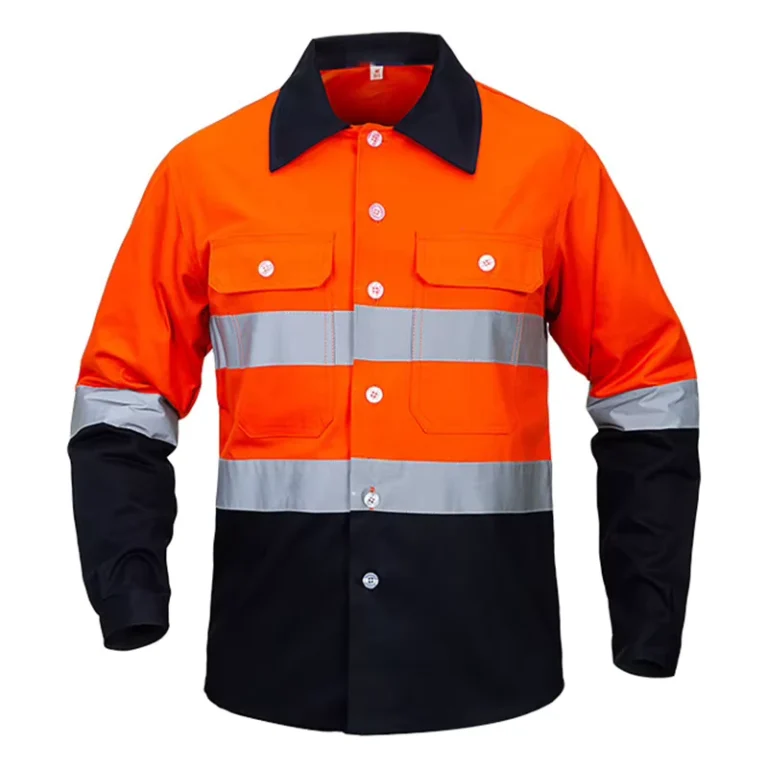 150gsm-Hi-Vis-2-Tones-Work-Wear-100-Cotton-Safety-Work-Clothing-for-Mechanic-Tooling-Mining-Plumber-Hi-Vis-Work-Shirt