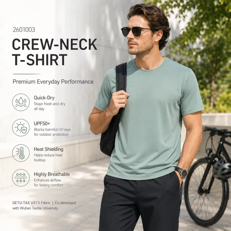 150gsm-Polyester-Performance-T-Shirt-Quick-Dry-Breathable-UV-Protection-Business-Workwear