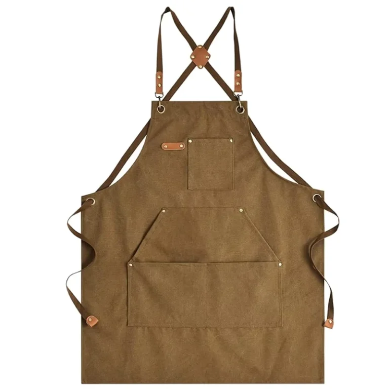 16-Oz-Heavy-Duty-Canvas-Chef-Apron-Waterproof-Cross-Back-Work-Apron-With-Pockets-For-Back-BBQ-Cooking