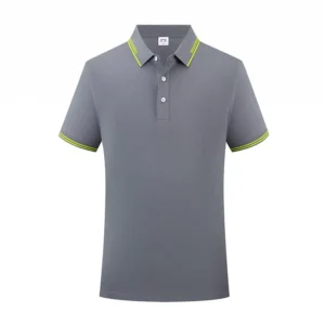 190G Polyester Cotton Custom Men’s Polo Shirt Embroidered