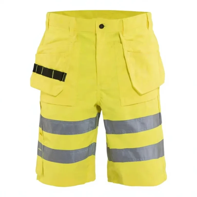 190gsm-Cotton-Drill-Work-Wear-Trouser-6-Pockets-Mens-Work-Pants-Hi-Vis-Yellow-Work-Pants-with-Reflector-and-Holster