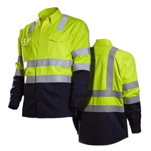 2 Pockets Design Hi Vis Safety Long Sleeve Polo Shirt