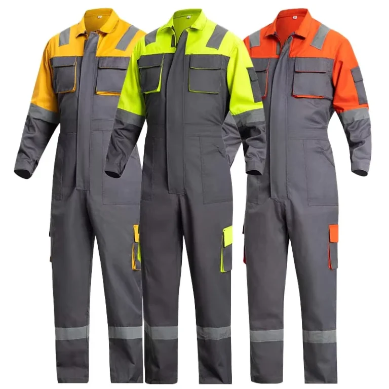 20-Cotton-Industrial-Hi-Vis-Reflective-Safety-Overall-Worker-Work-Workwear-Coveralls